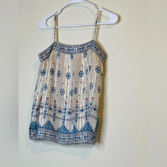 Joie Silk Southwestern Print Top Size Medium - Picture 4 of 8